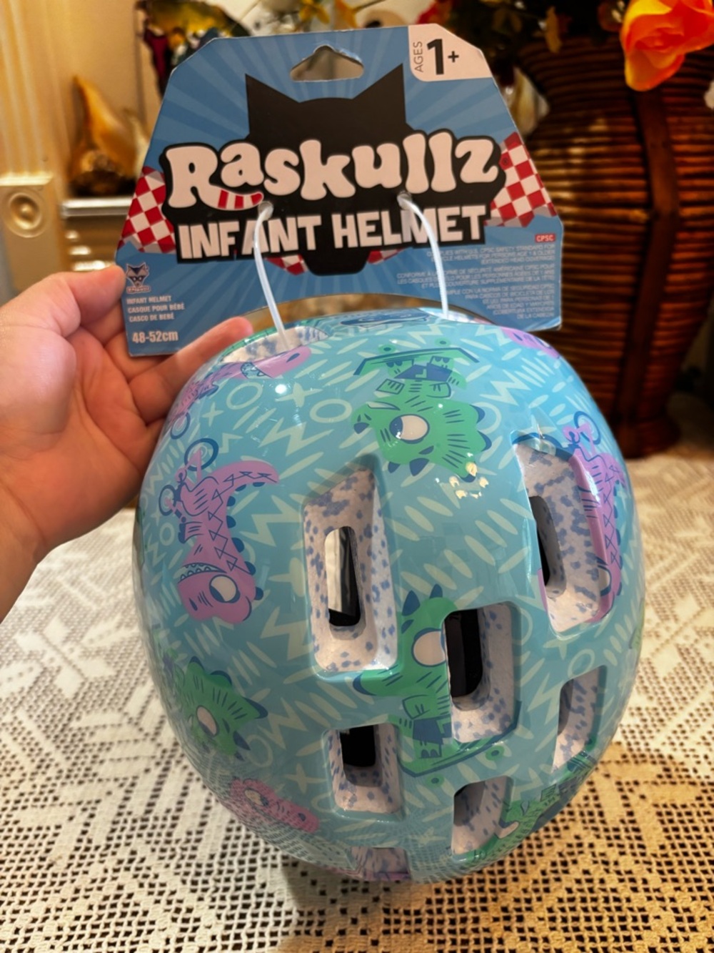 (WT 2026) Raskullz Infant Light Blue Dino Bike Helmet - Picture 2 of 3